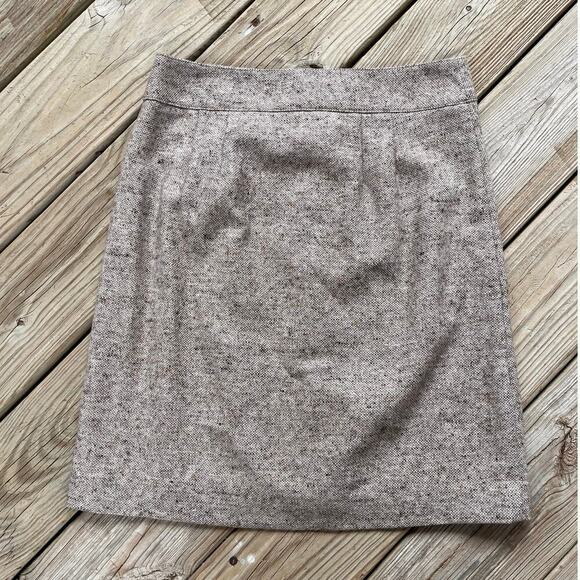 Talbots Women's Brown Tweed Button Front Mini Skirt Size 4. NEW - Picture 2 of 7